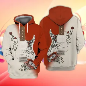 3D All Over Print Hoodie Shirt For Guitar Lovers, Sublimation Guitar Shirts For Men And Woman