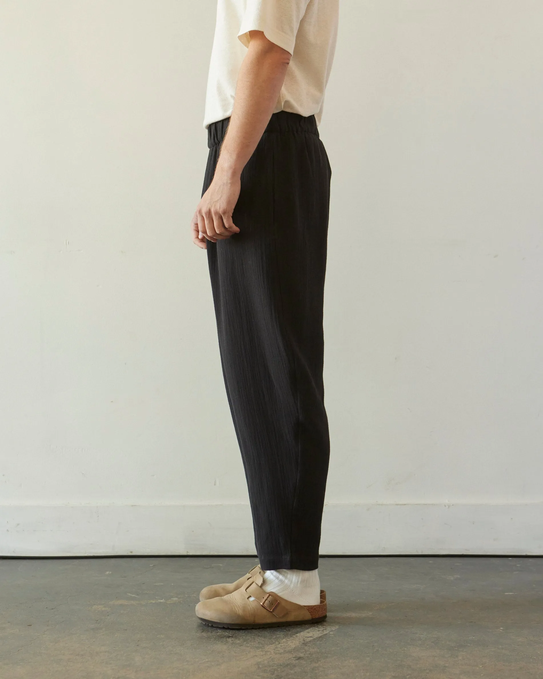 7115 Unisex Gauze Elastic Pull-Up Trouser, Black