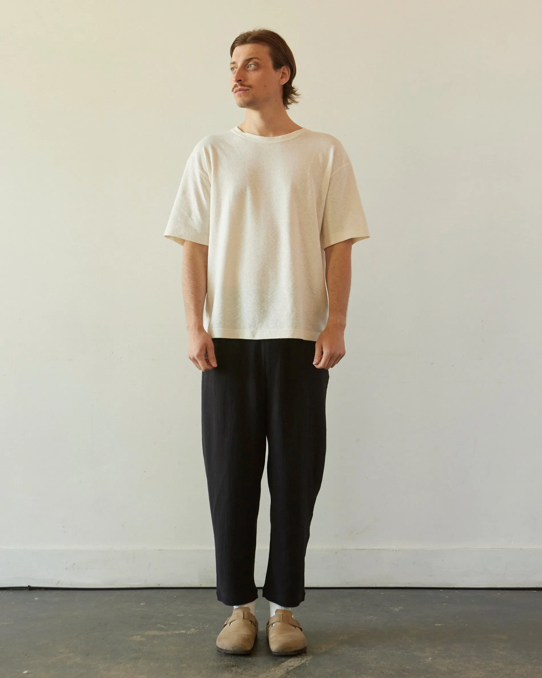 7115 Unisex Gauze Elastic Pull-Up Trouser, Black