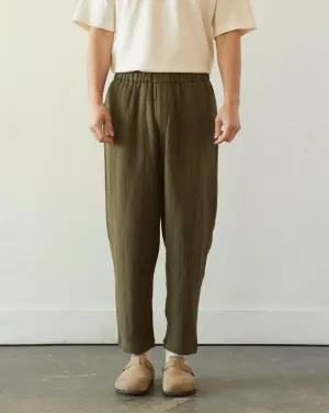 7115 Unisex Gauze Elastic Pull-Up Trouser, Deep Moss