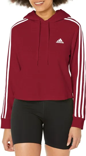 adidas Women's Essentials 3-Stripes Cropped Hoodie
