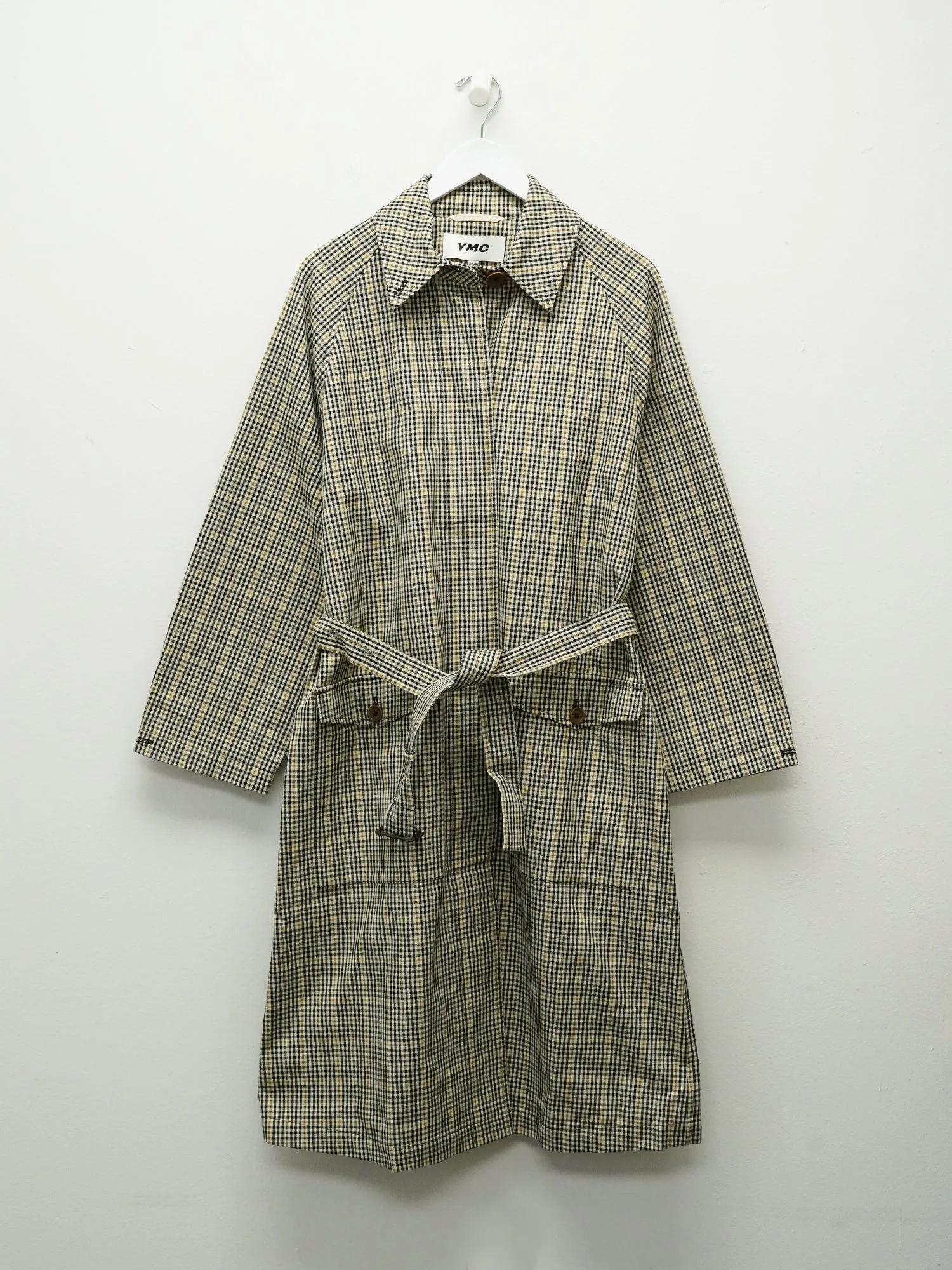 BELTED TRENCH COAT - BLACK