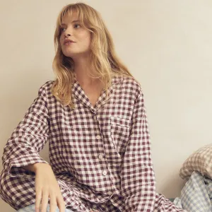 Berry Gingham Pyjama Shirt