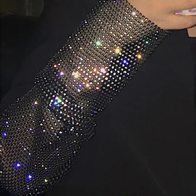 Black Diamond Sequins Office Lady Blazer