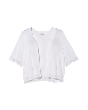 Blyth Knit Dress Shrug | White