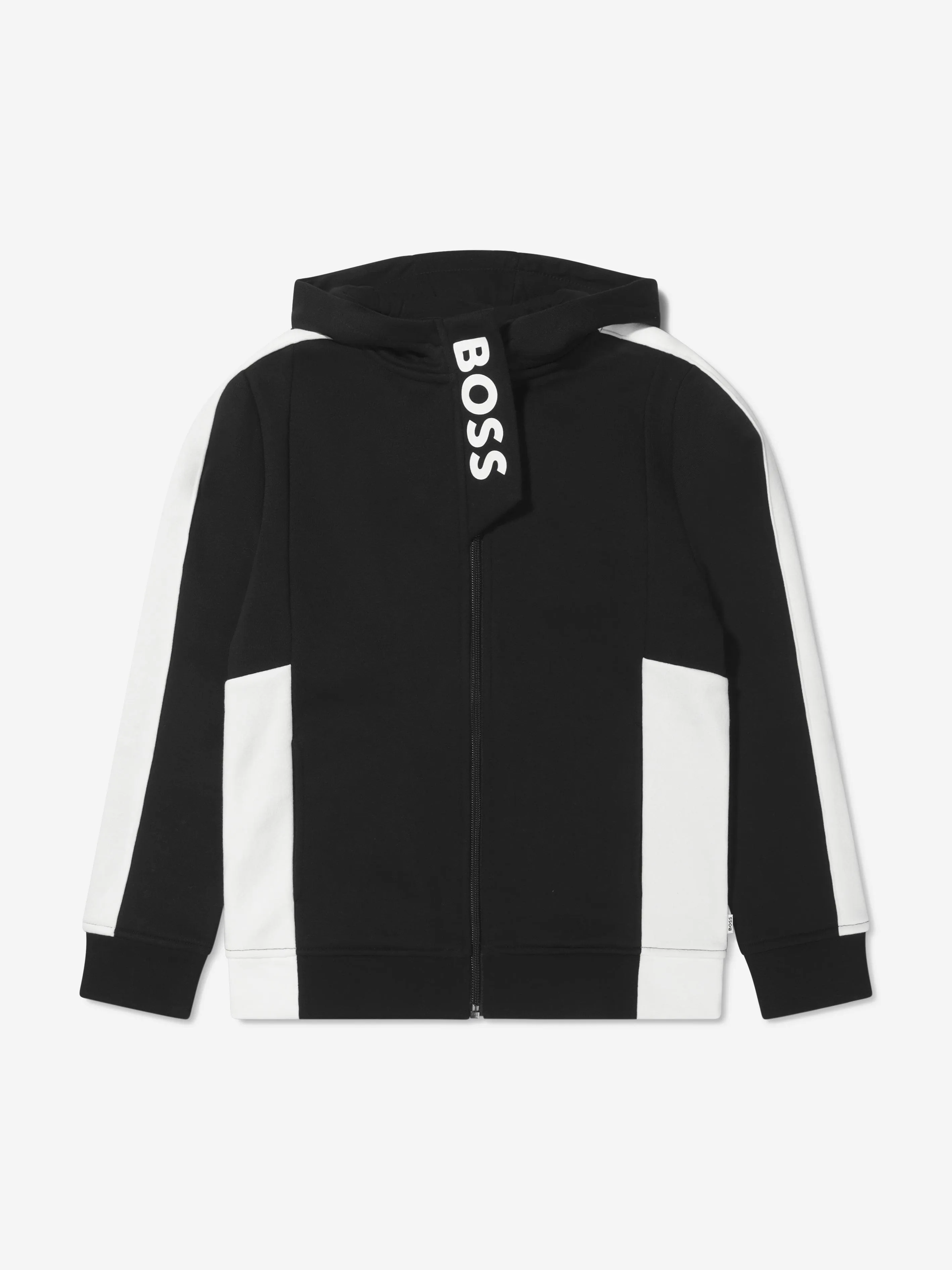 BOSS Boys Logo Print Zip Up Top
