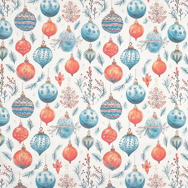 Christmas Baubles Fabric