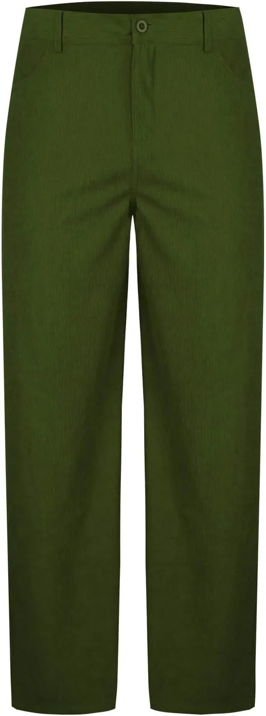Corduroy Pants for Men Trendy Relaxed Fit Flat Front Straight Leg Pant Casual Business Wedding Lounge Trousers 2025