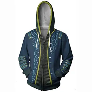 Devil May Cry Hoodie - 3D Print Zipper Gaming Hoodie