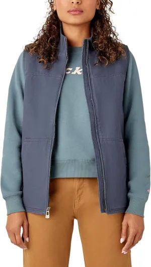 Dickies Womens Fleece Lined Duck Canvas Vest
