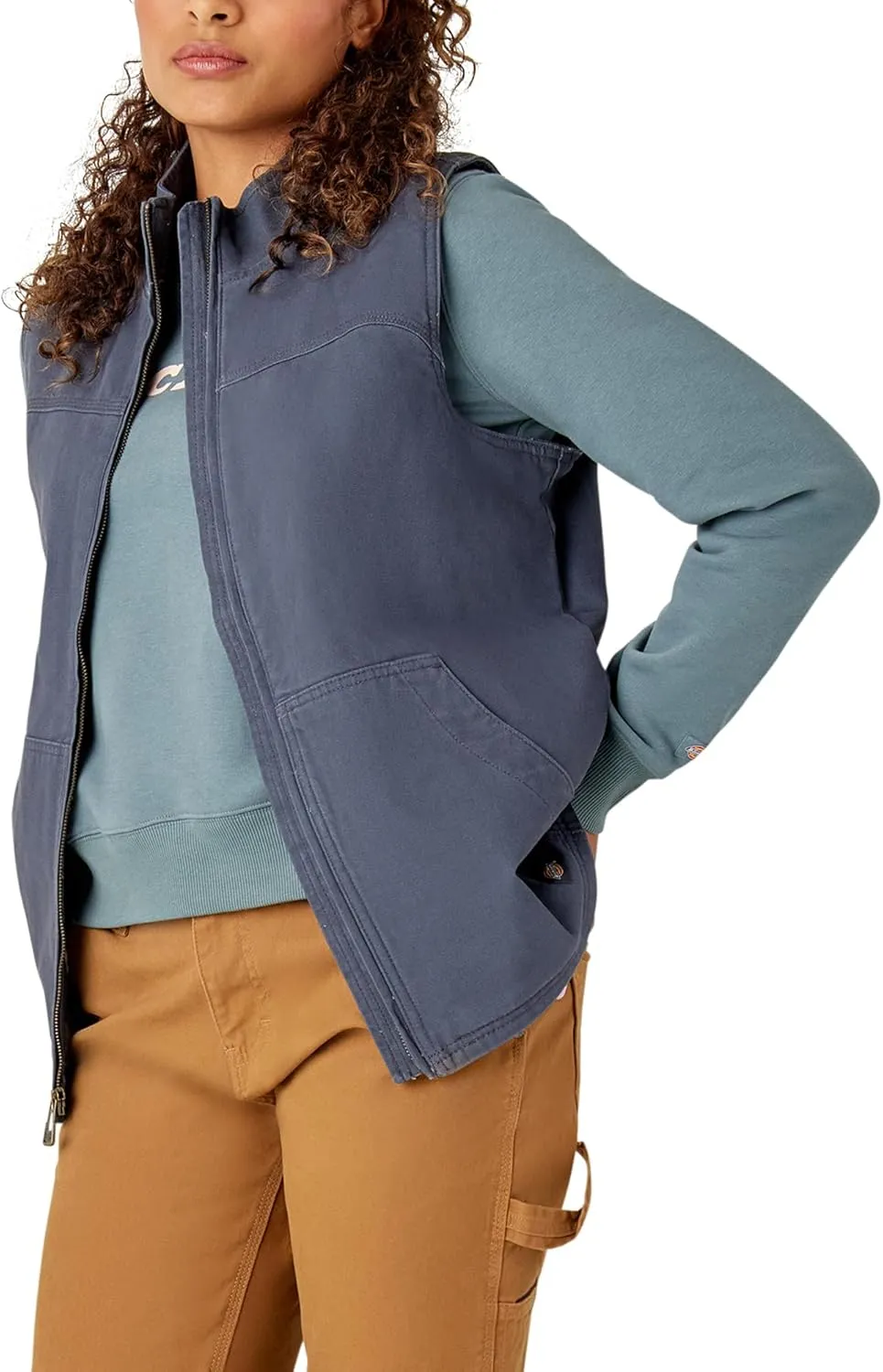 Dickies Womens Fleece Lined Duck Canvas Vest