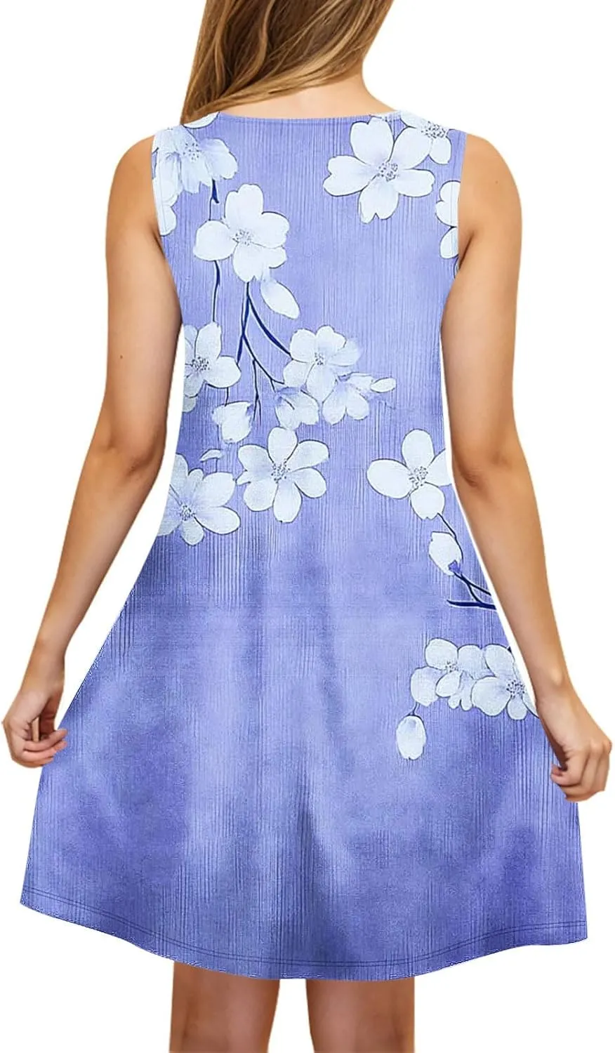 Dresses for Women Summer Sleeveless Floral Printed Mini Dresses with Pockets Trendy Bohemian Dress 2025 Fashion