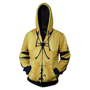 Fate Stay Night Hoodies - Gilgamesh Zipper Hooded Jacket