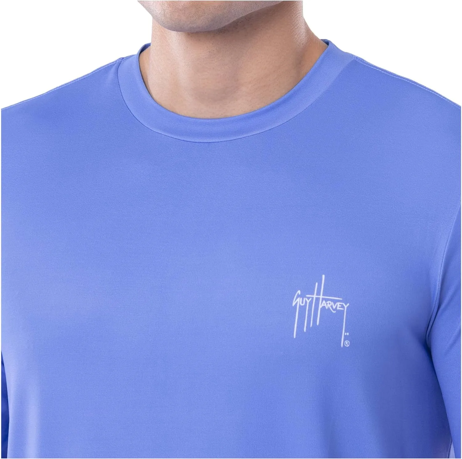 Guy Harvey Men's Long Sleeve Performance T-Shirt with UPF 30  Sun Protection