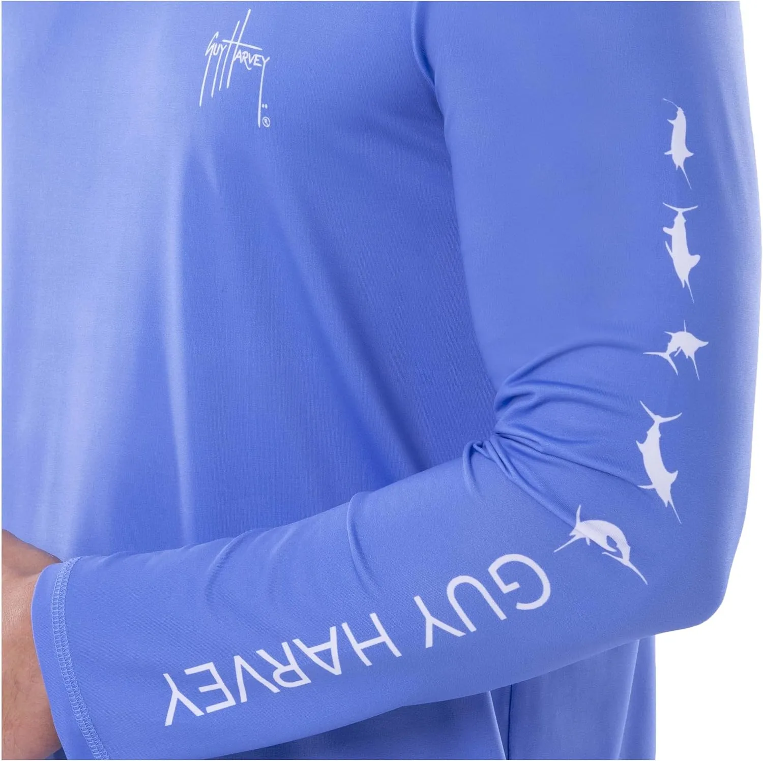 Guy Harvey Men's Long Sleeve Performance T-Shirt with UPF 30  Sun Protection