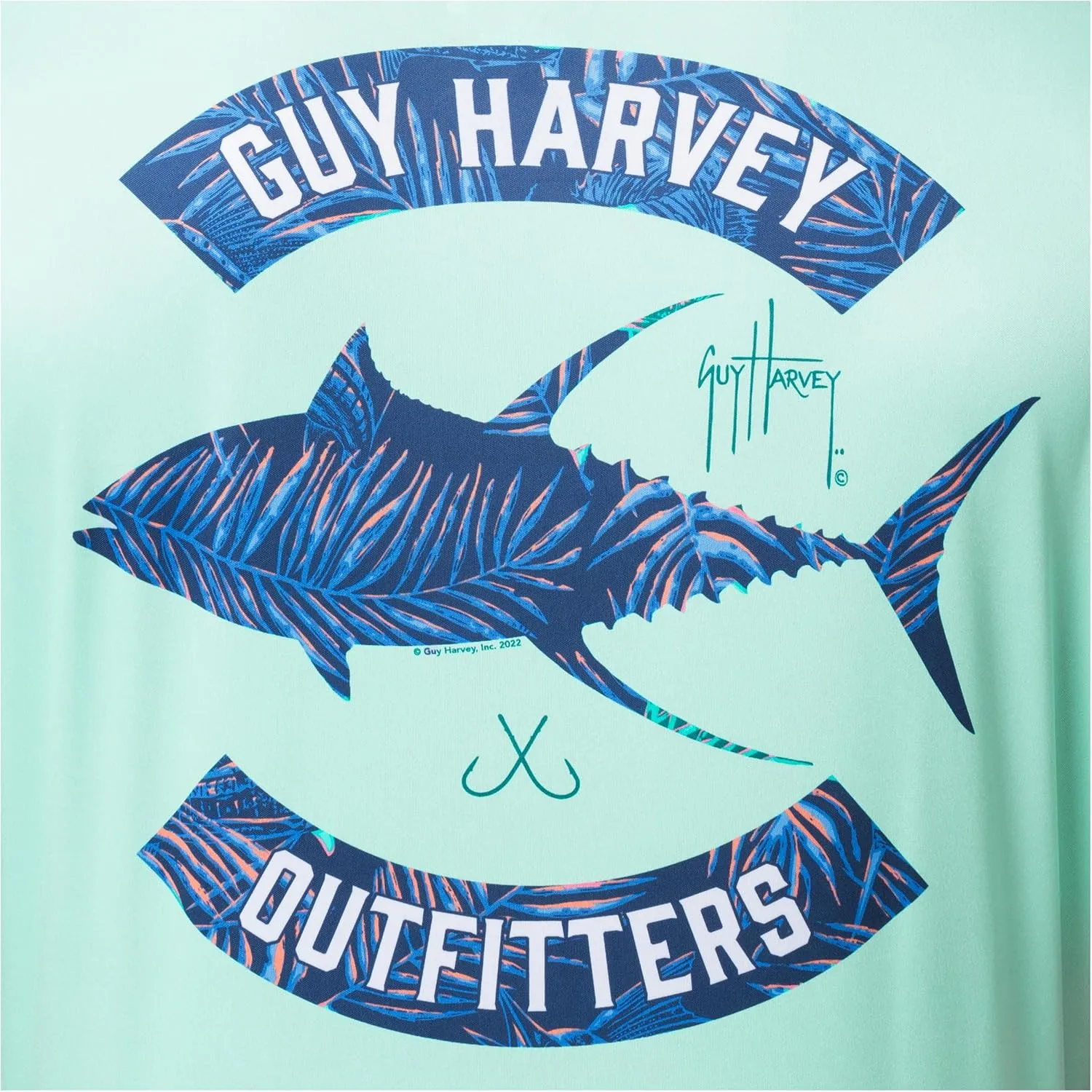 Guy Harvey Men's Short Sleeve Performance T-Shirt with UPF 30  Sun Protection