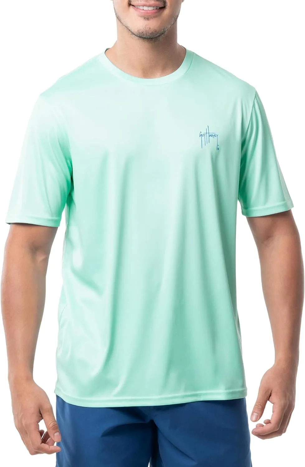 Guy Harvey Men's Short Sleeve Performance T-Shirt with UPF 30  Sun Protection