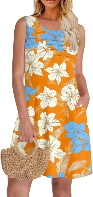 Hawaiina Dress for Women 2025 Summer Casual Petal Slim Striped Ruffle Floral Sundresses Plus Size Tropical Dresses