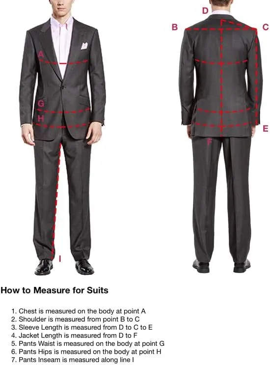 HBDesign 2 Buttons Notch Lapels 4 Buttons Waistcoat Solid Color Men's Suits(Jacket Vest Pants)