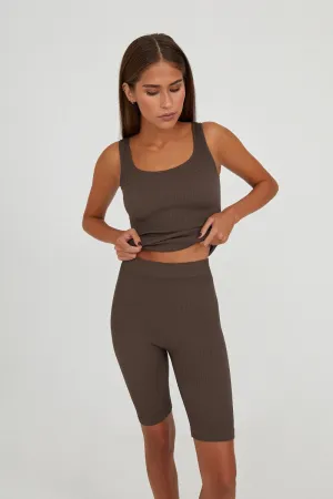 High-rise cycling shorts