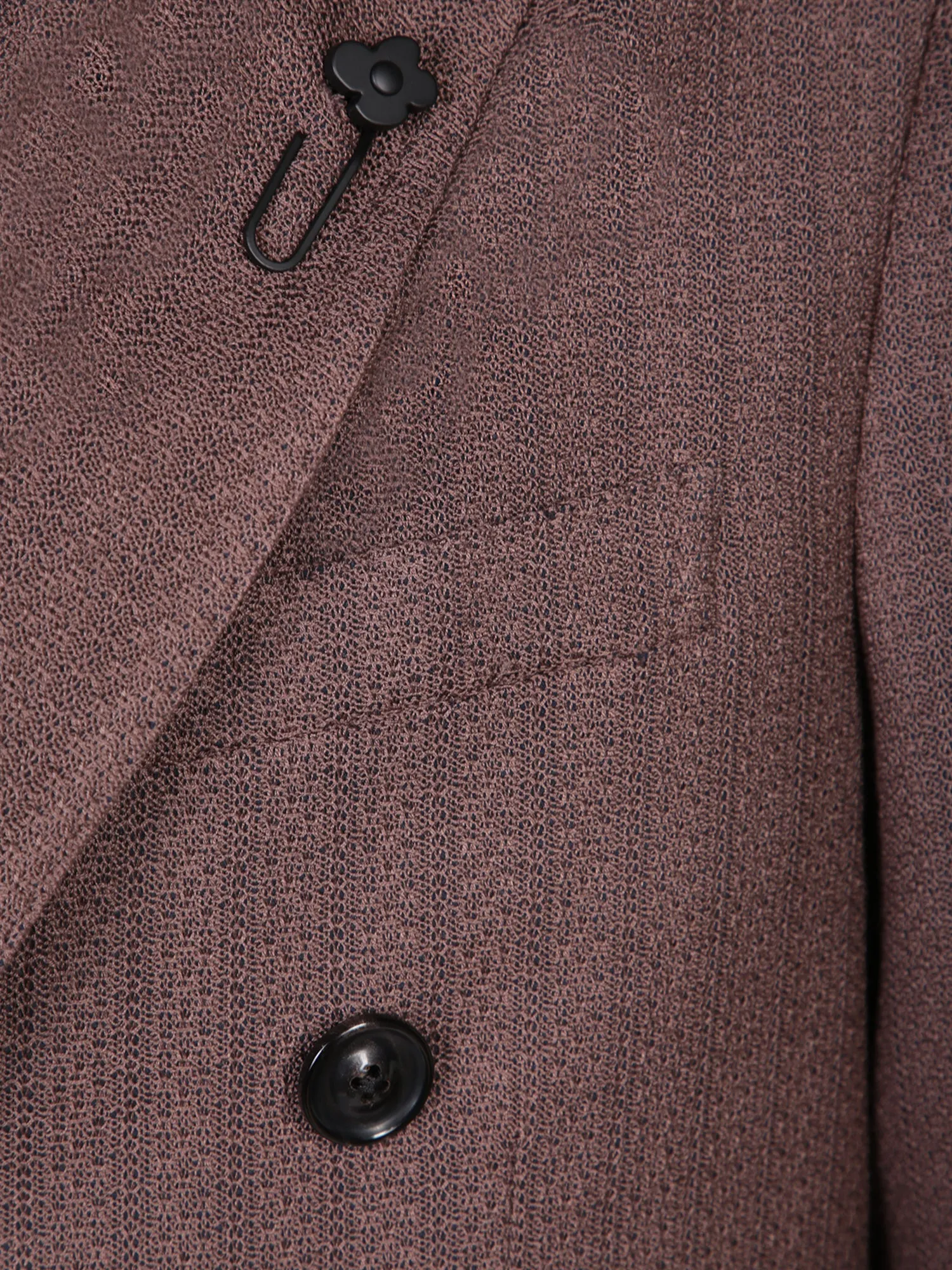 Jersey double-breasted brown jacket