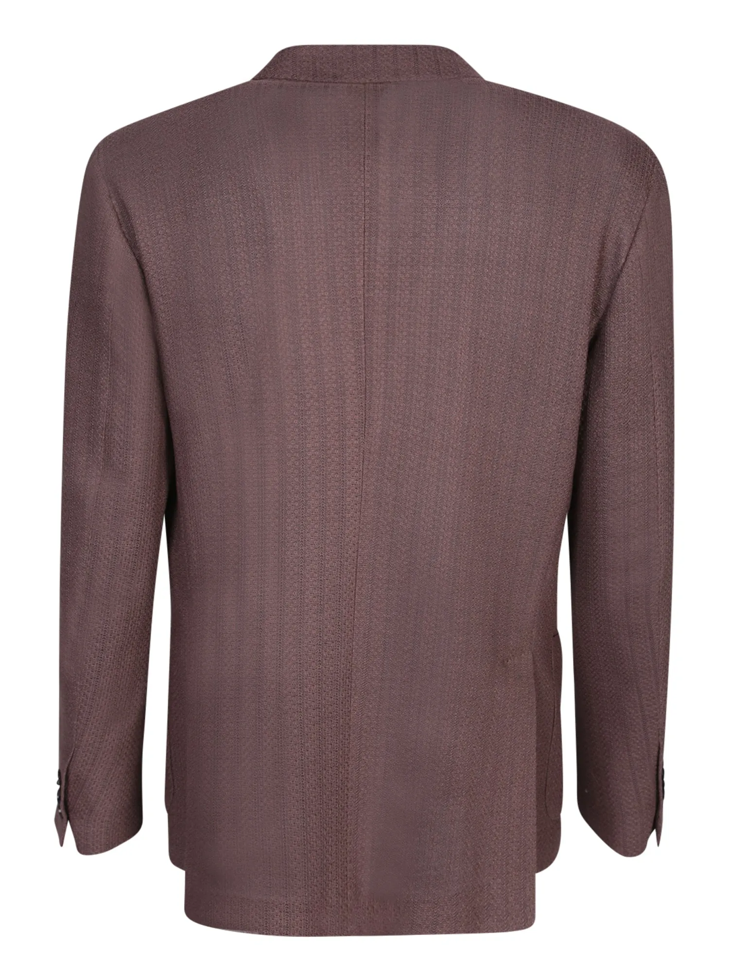Jersey double-breasted brown jacket