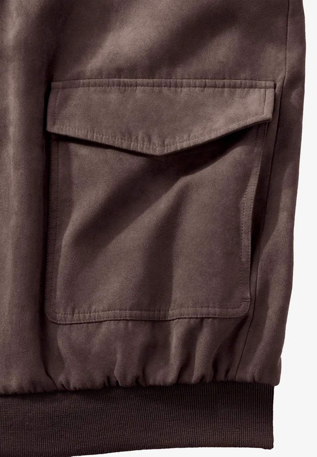 KingSize Men's Big & Tall Microsuede Bomber Jacket