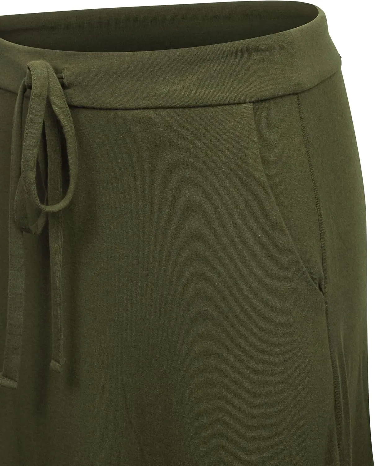 KOGMO Womens Casual Maxi Skirt with Waist Drawstring and Side Pockets (S-3X)