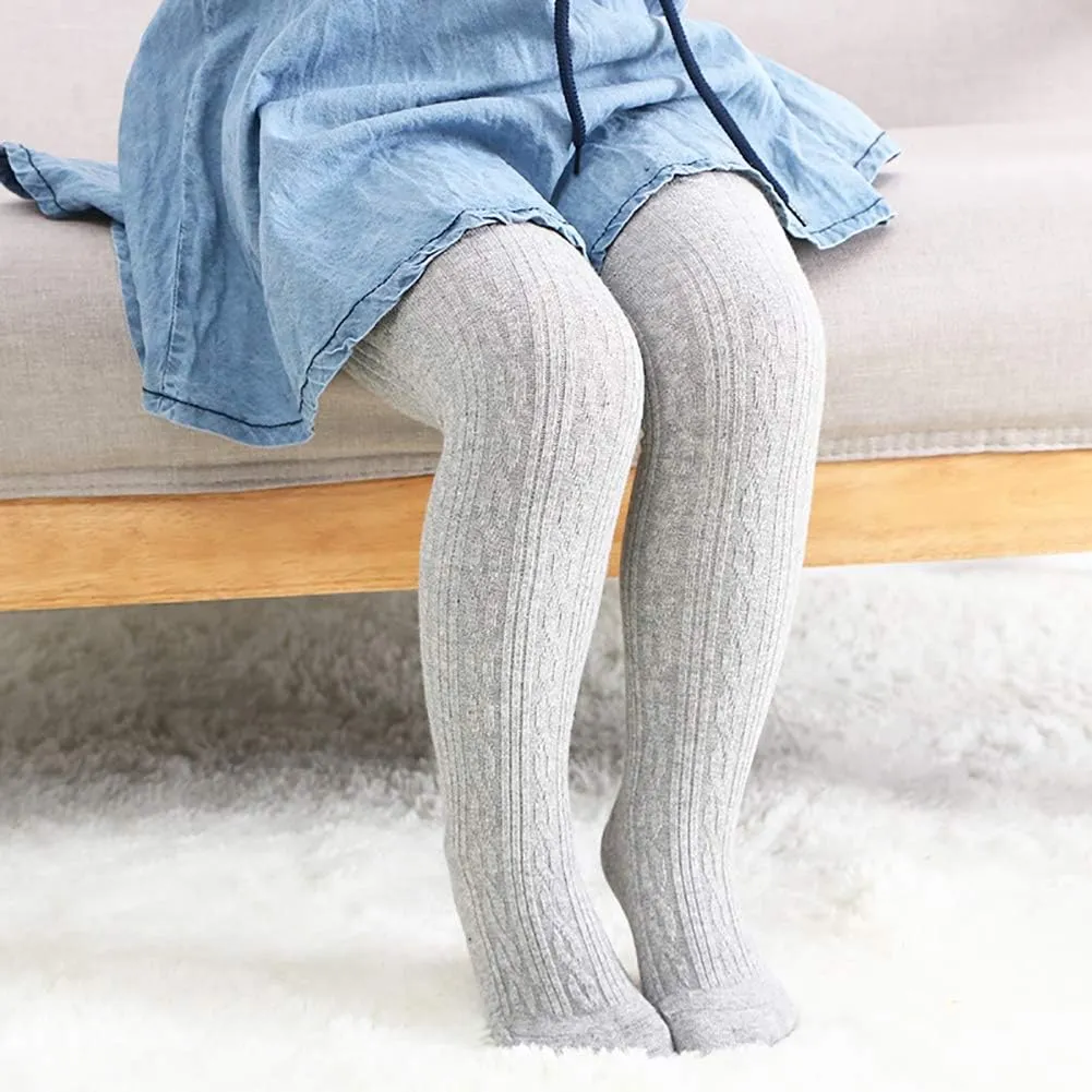 Looching 5 Pack Baby Toddler Girls Cute Cable Knit Cotton Tights Pantyhose Leggings Stocking Pants