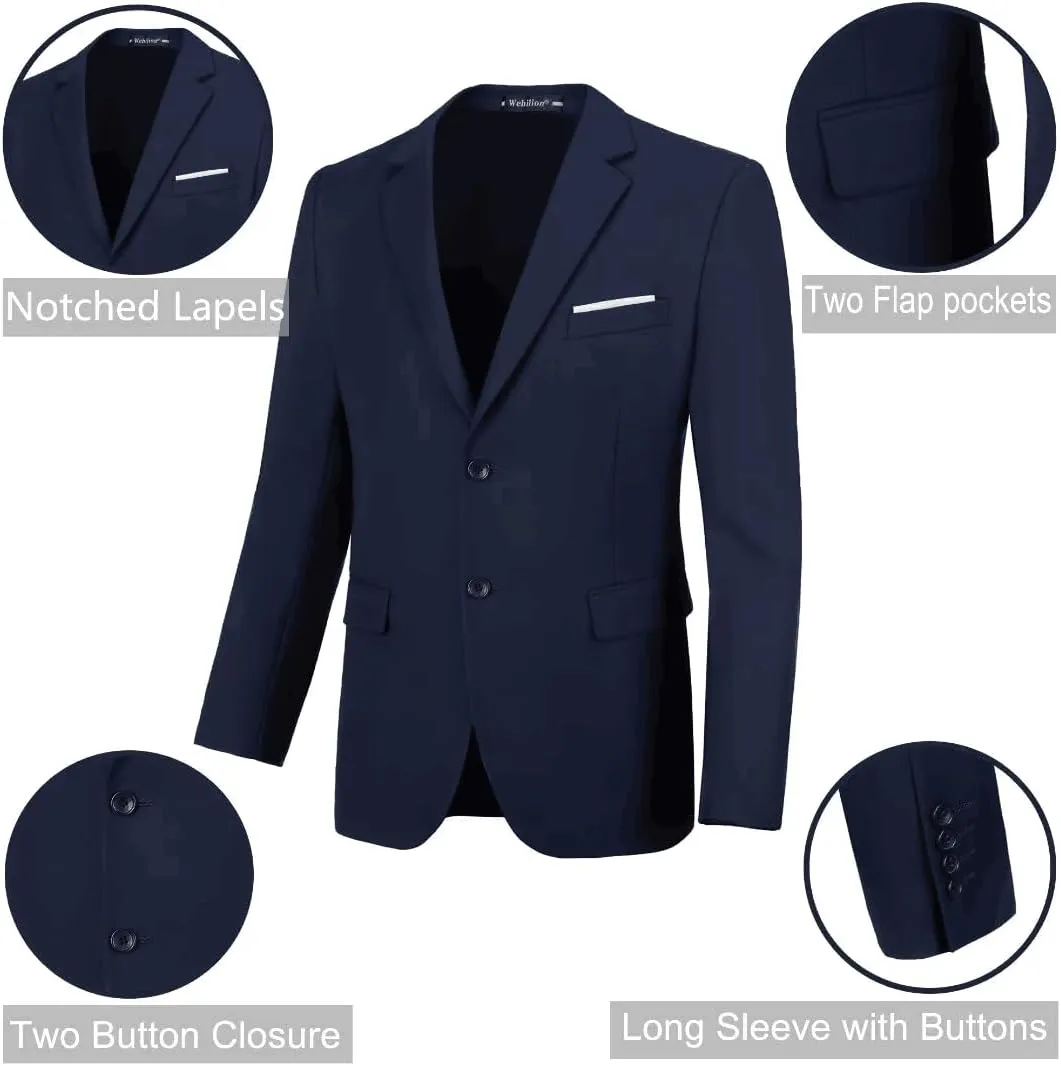 Mens Suits Slim Fit Prom Homecoming Suit for Men Wedding Business Tux Outfit 2 Piece Suit Jacket Blazer Pants Set