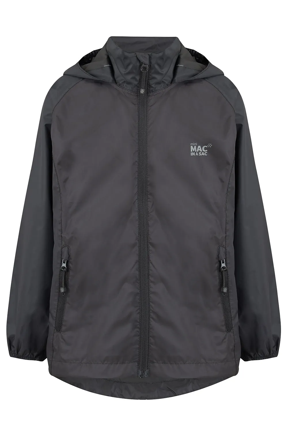 Origin Mini Packable Waterproof Kids Jacket - Black