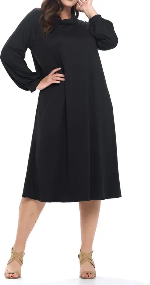 Pastel by Vivienne Women's Cowl Neck Midi Dress Plus Size