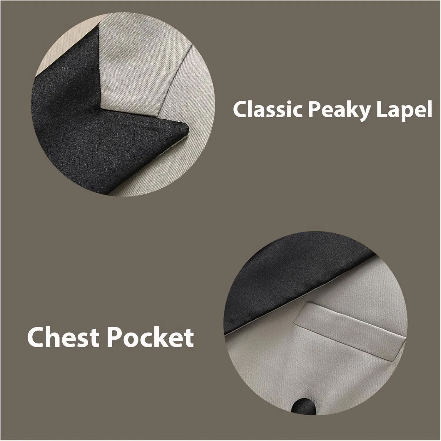 Rogers & Morris Tuxedo Suits for Men Solid 2 Piece Regular Fit Formal Set Peak Lapels Double Breasted Jacket and Pants