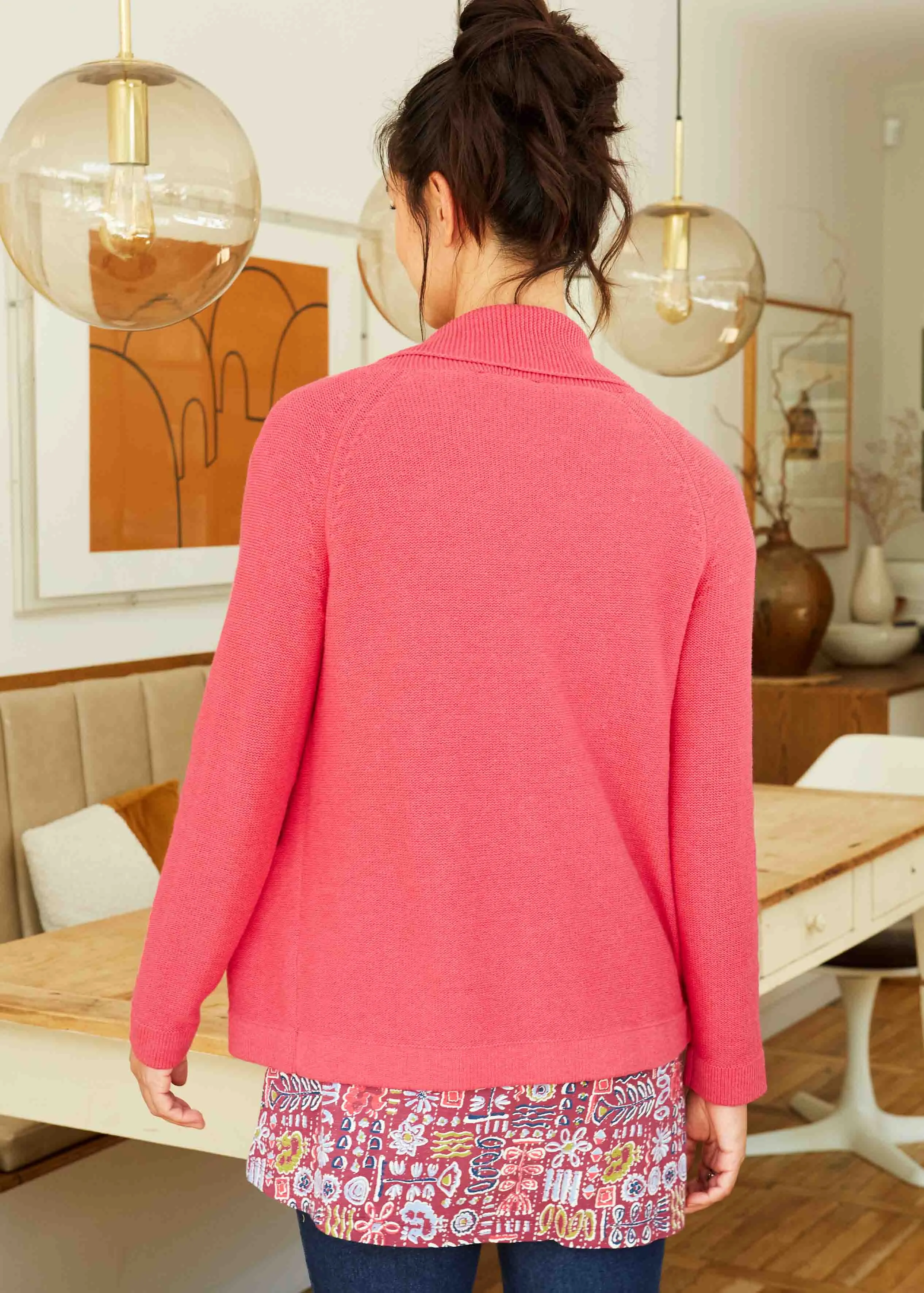 Ronnie Reverse Knit Open Front Cardi