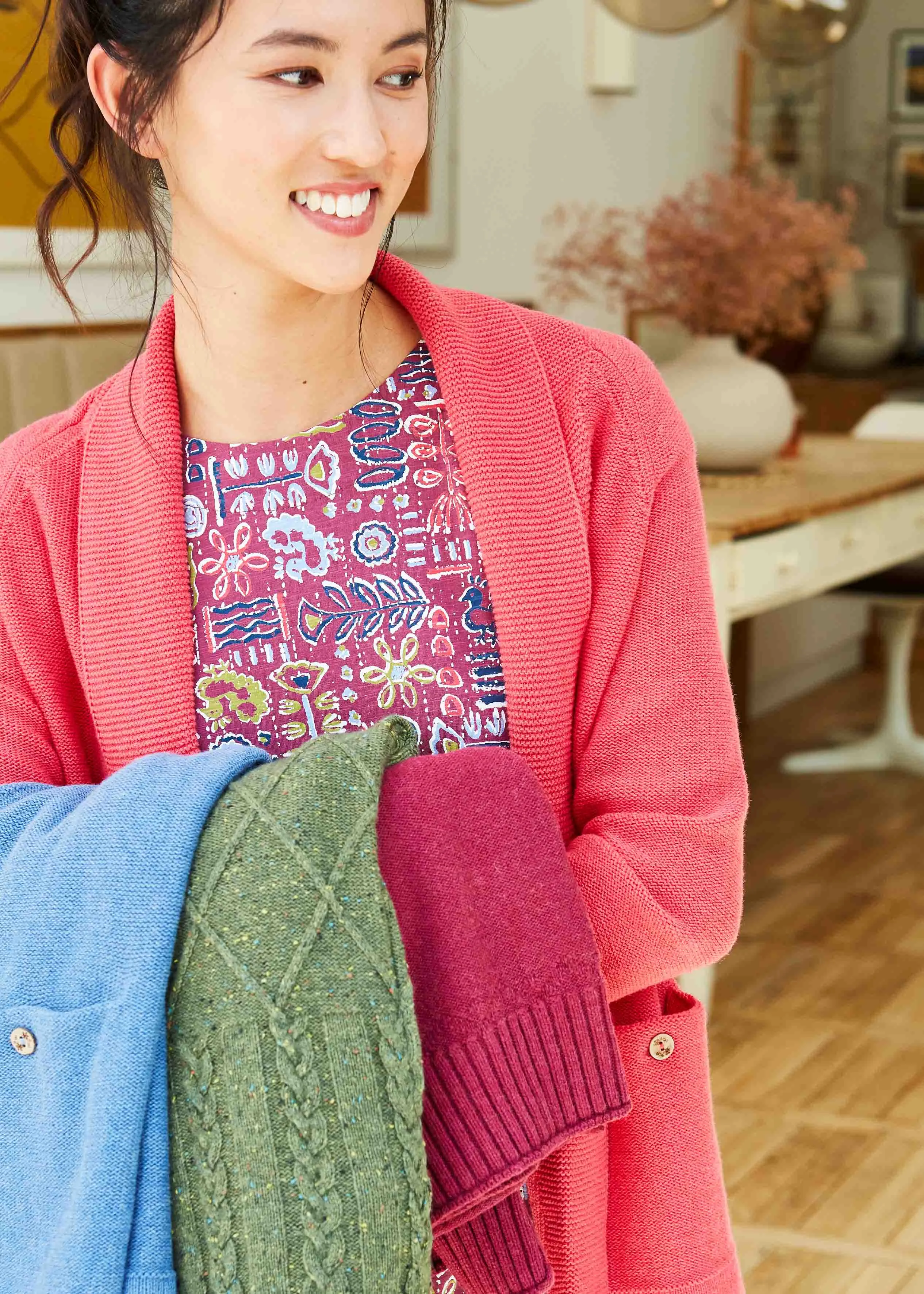 Ronnie Reverse Knit Open Front Cardi