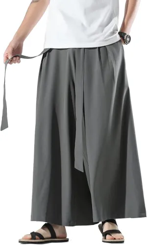 Seidarise Men's Wide Leg Casual Harem Linen Japanese Yoga Harem Pants Hip hop Joggers Baggy