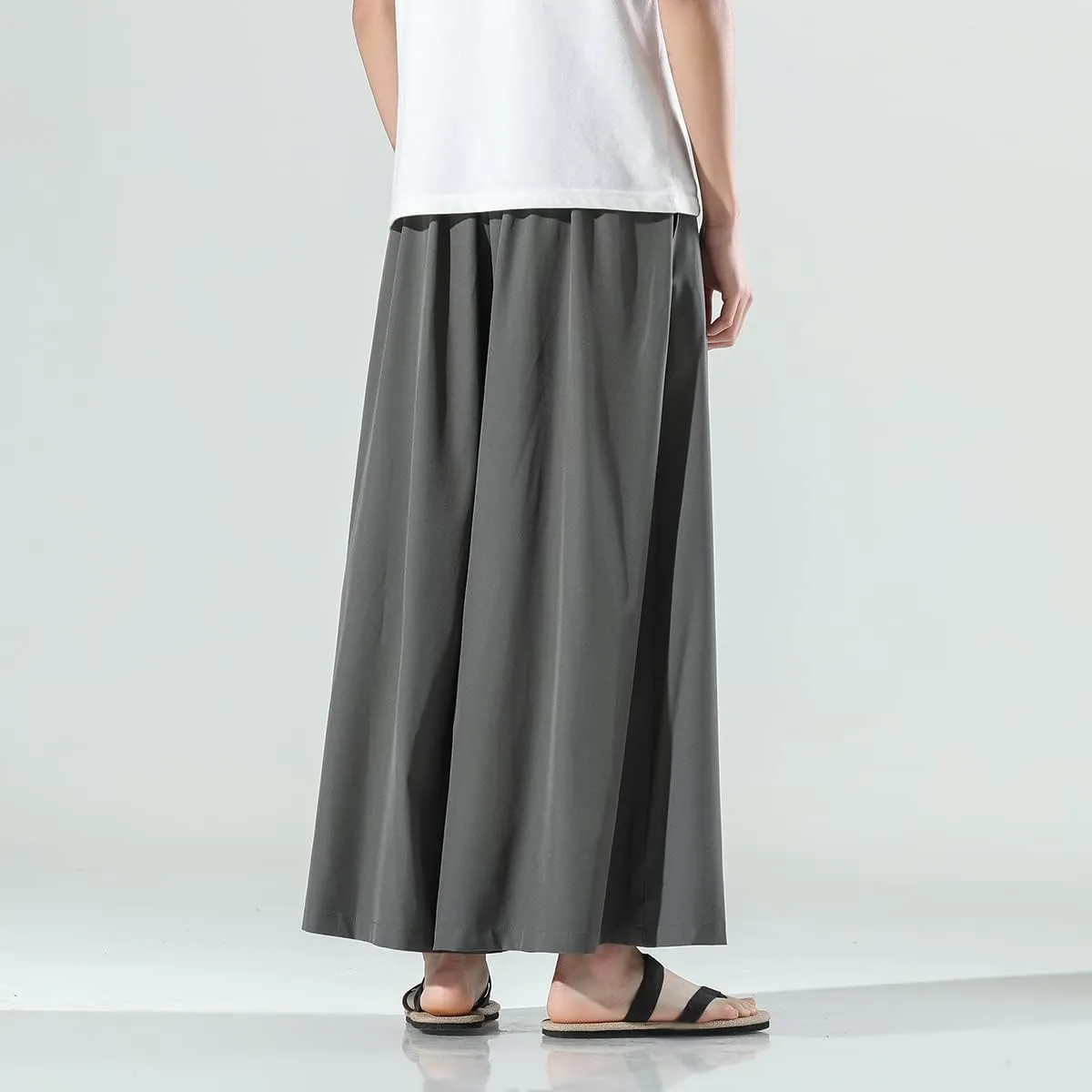 Seidarise Men's Wide Leg Casual Harem Linen Japanese Yoga Harem Pants Hip hop Joggers Baggy