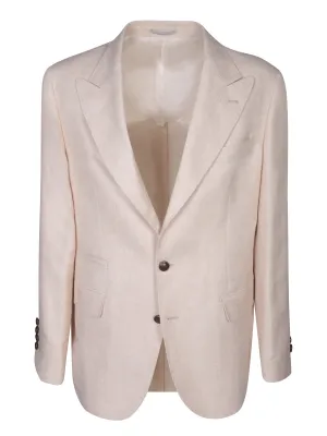 Single-breasted beige jacket