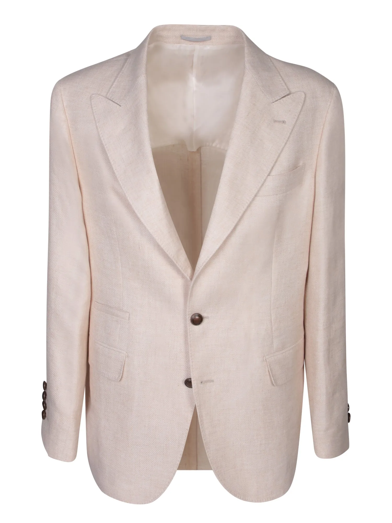 Single-breasted beige jacket