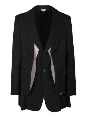 Single-breasted black jacket