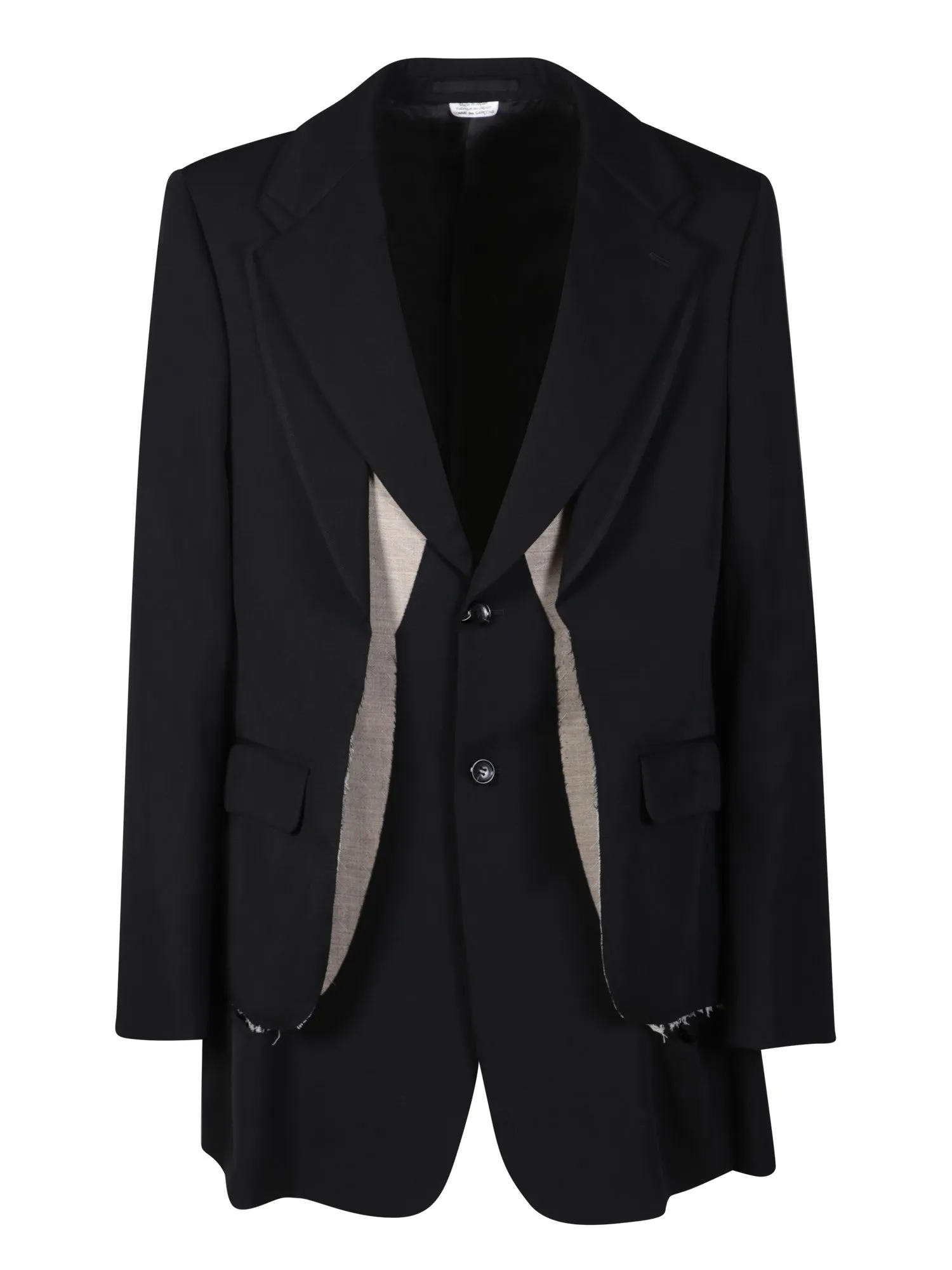 Single-breasted black jacket