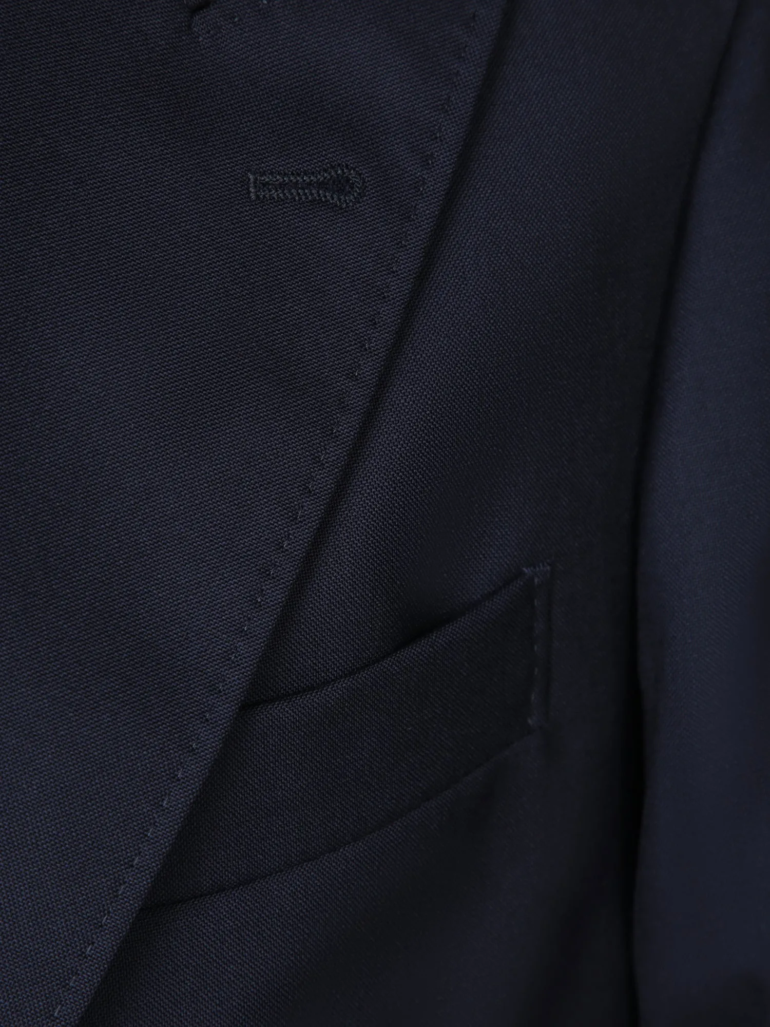 Single-breasted dark blue jacket