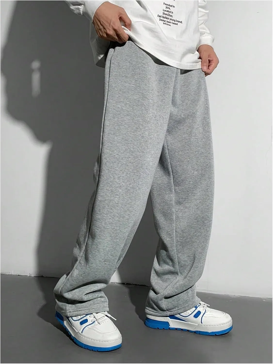 SOLY HUX Boy's Sports Athletic Sweatpants Wide Leg Casual Fall Letter Elastic Waist Baggy Pants
