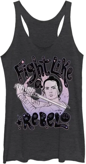 STAR WARS Rise of Skywalker Rebel Girl Women's Racerback Tank Top
