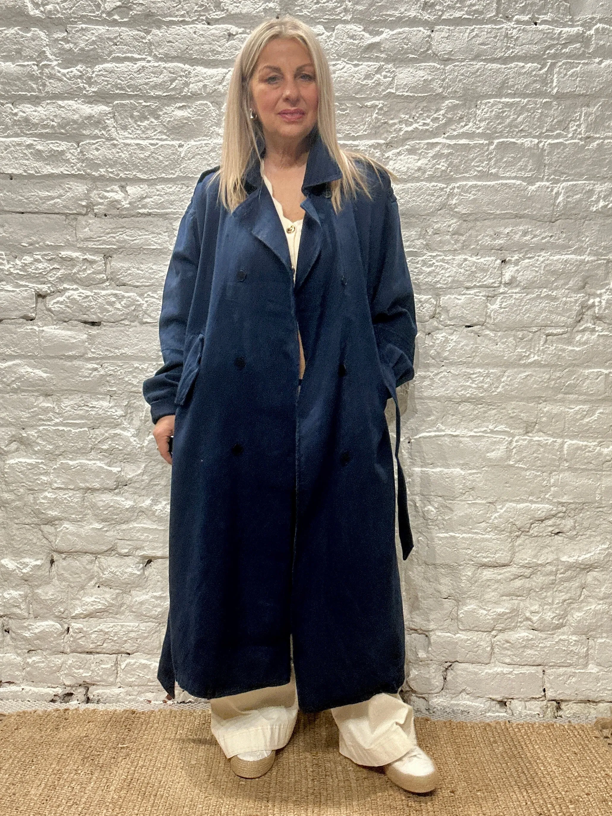 The April Denim Trench Mac Coat