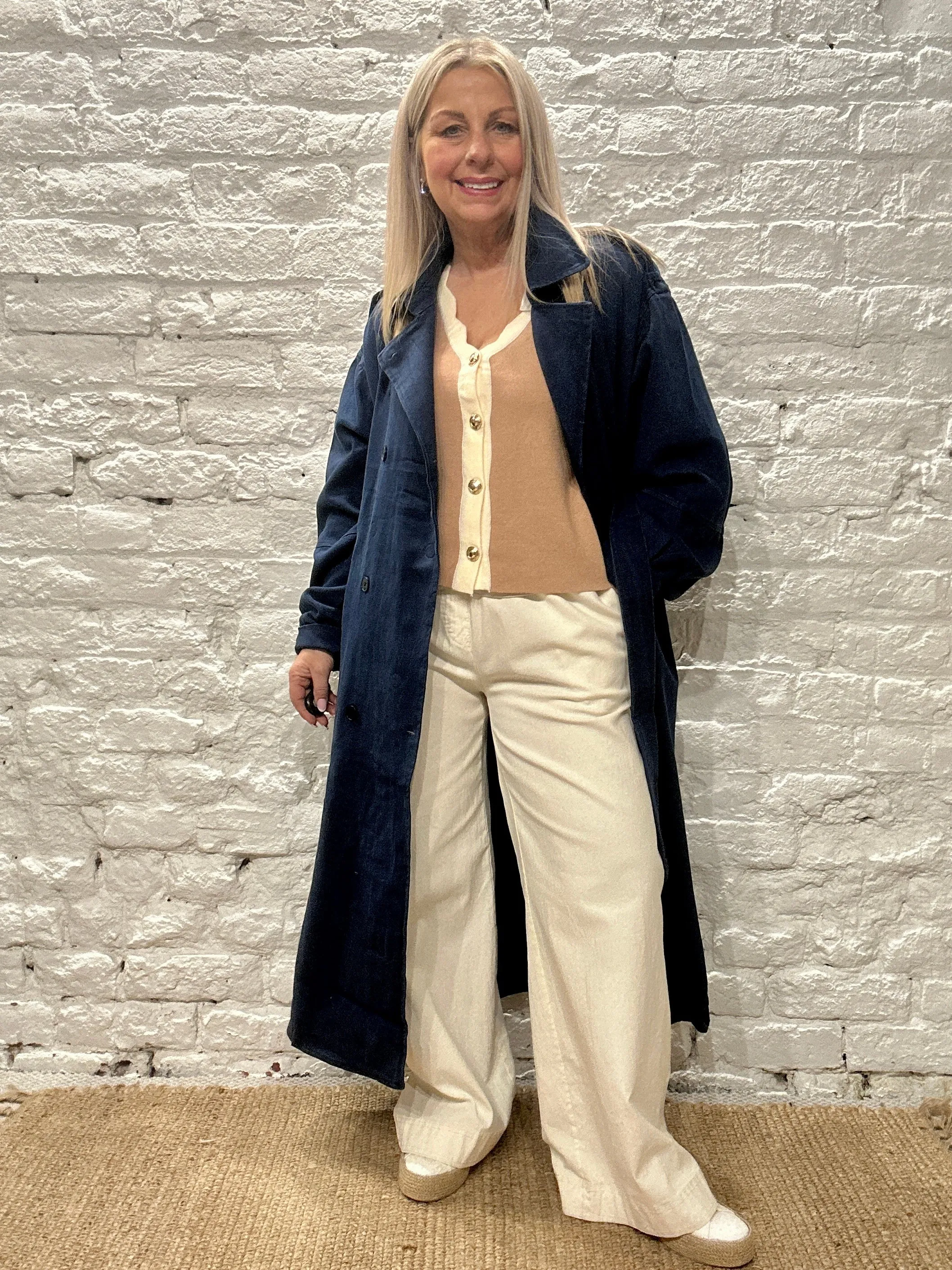 The April Denim Trench Mac Coat
