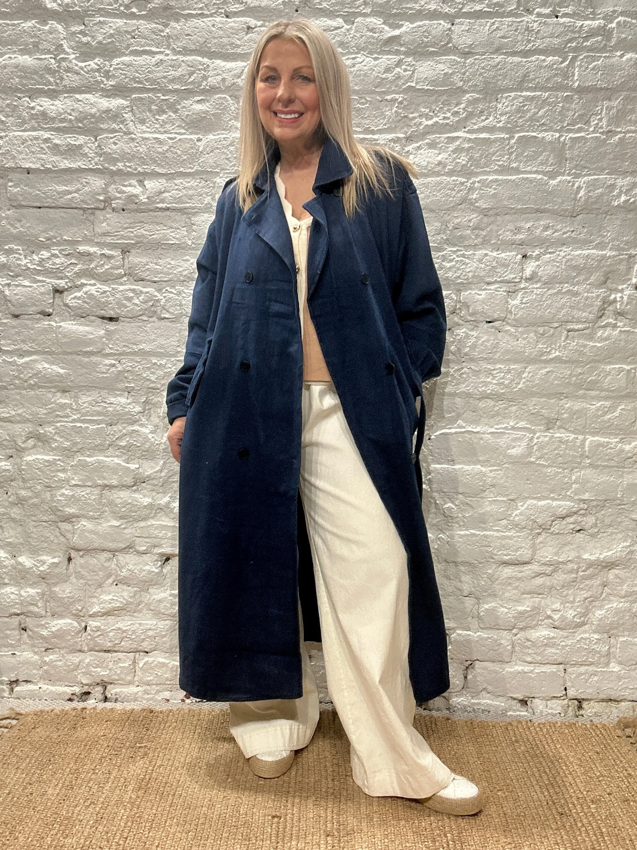 The April Denim Trench Mac Coat