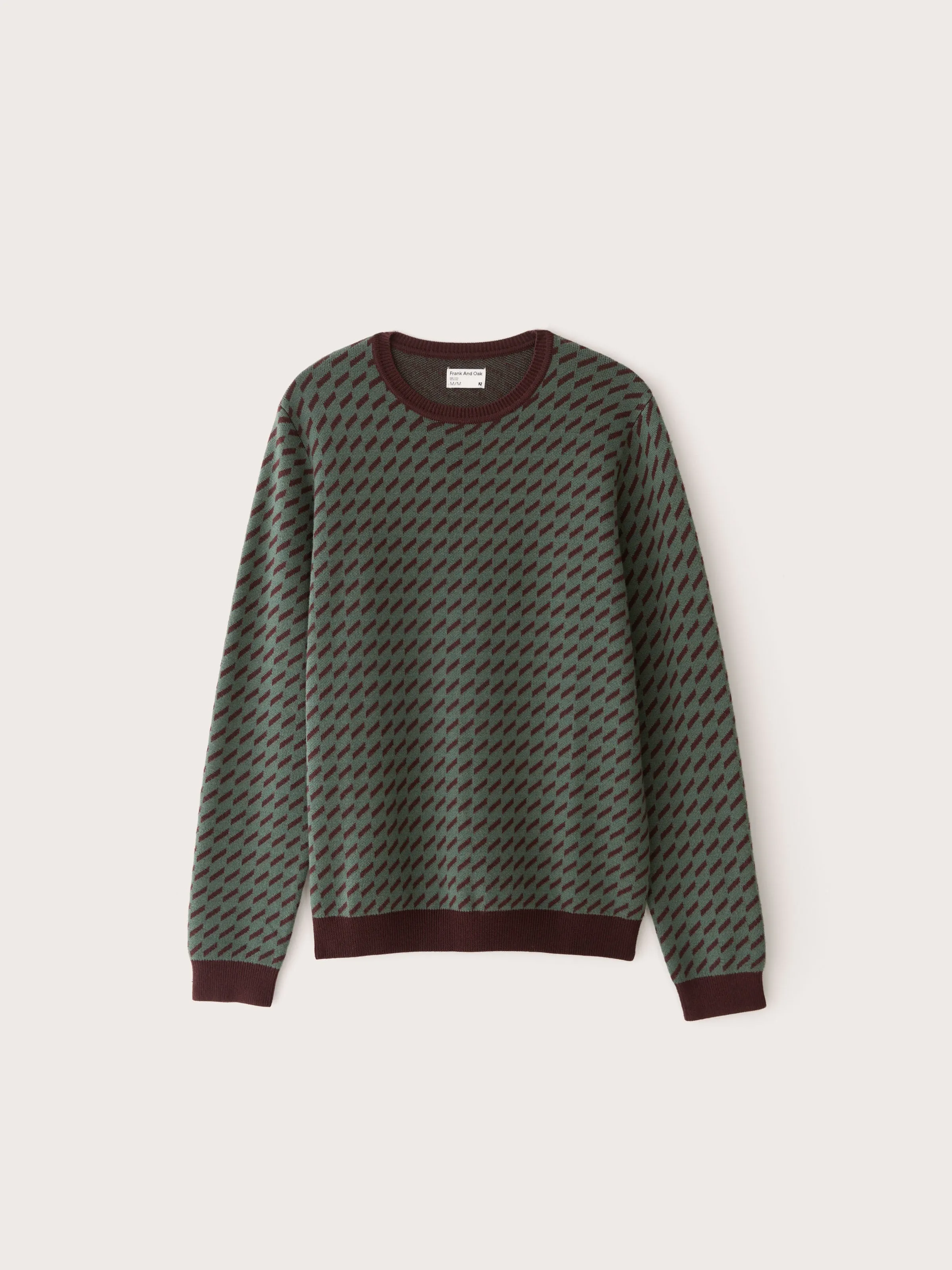 The Merino Jacquard Sweater in Light Green