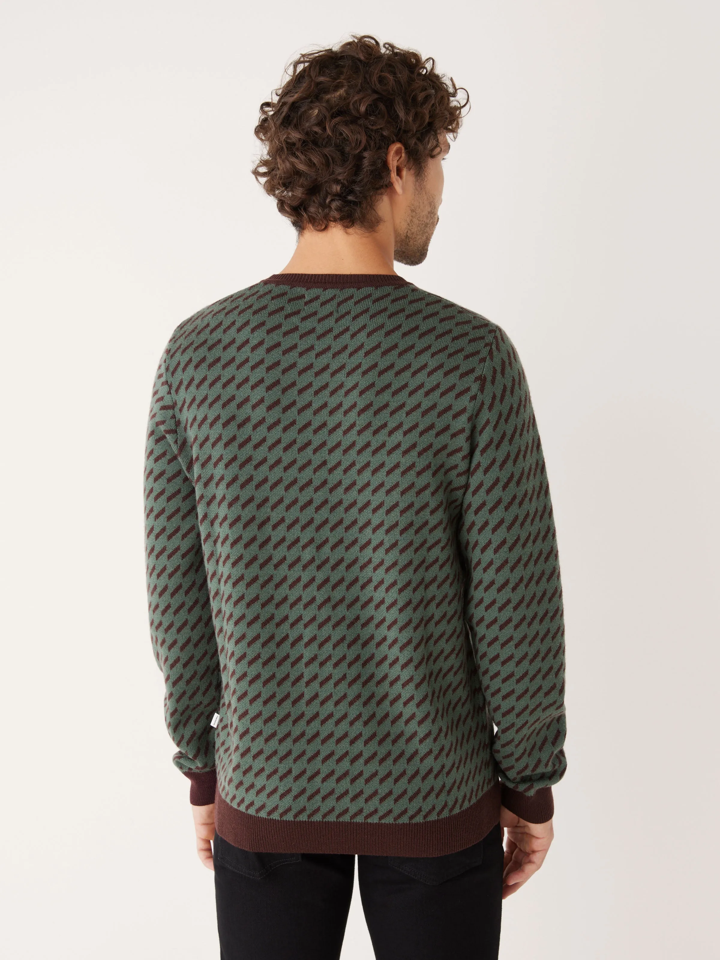 The Merino Jacquard Sweater in Light Green