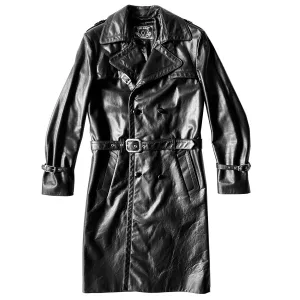 THE SUBTERRANEAN BLACK LEATHER TRENCH COAT